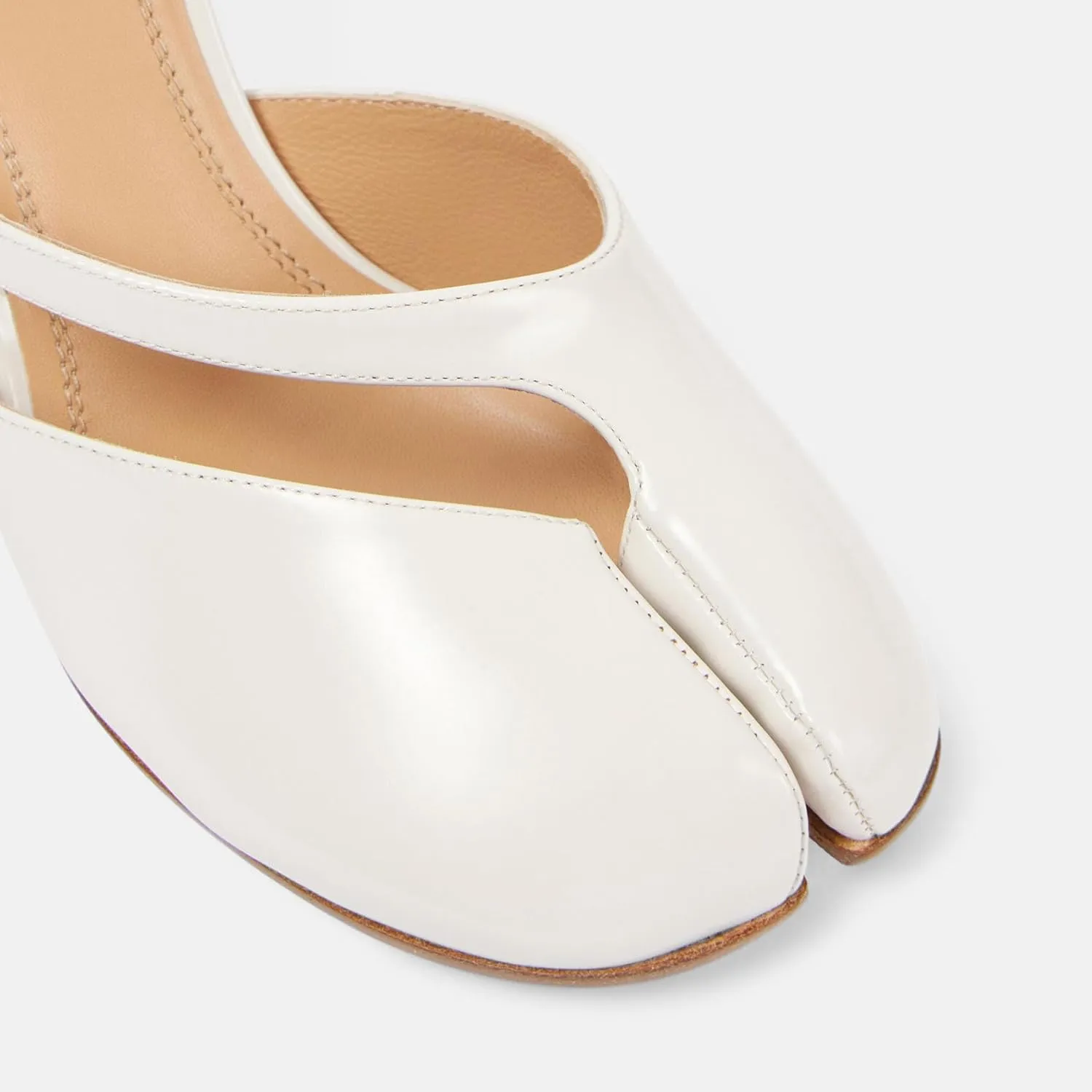 KOKOMOMO Split Toe Chunky Heels for Women Japanese Tabi Shoes Cylindrical Block High Heels Pumps Ankle Strap Buckled Wedding Party Dress Shoes