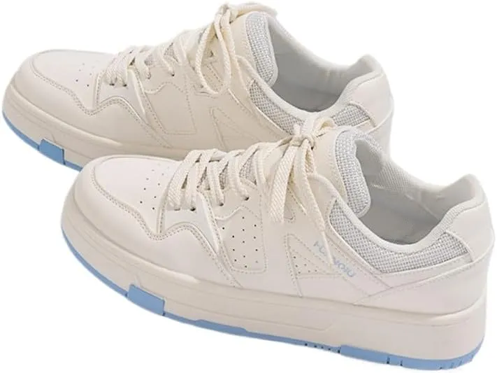 Korean Chunky White Sneakers | Kawaii Academy Style | Cloud Sole & Hidden Heel Lift | Comfortable Dad Shoes for Women Runner| Trendy Outfit | Gift for Daughter | Travel-Friendly