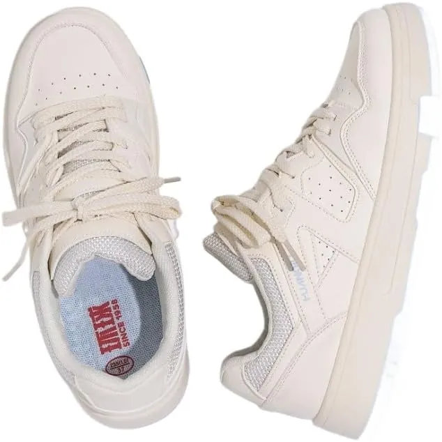 Korean Chunky White Sneakers | Kawaii Academy Style | Cloud Sole & Hidden Heel Lift | Comfortable Dad Shoes for Women Runner| Trendy Outfit | Gift for Daughter | Travel-Friendly