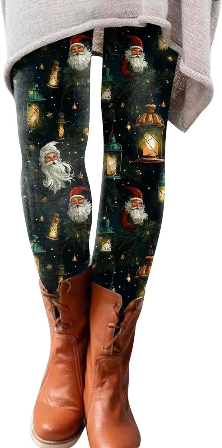 Leggings for Women Winter Leggings Artistic Splash Printed Soft Stretchy Pants Women's Pants Plus Size Snow Lined