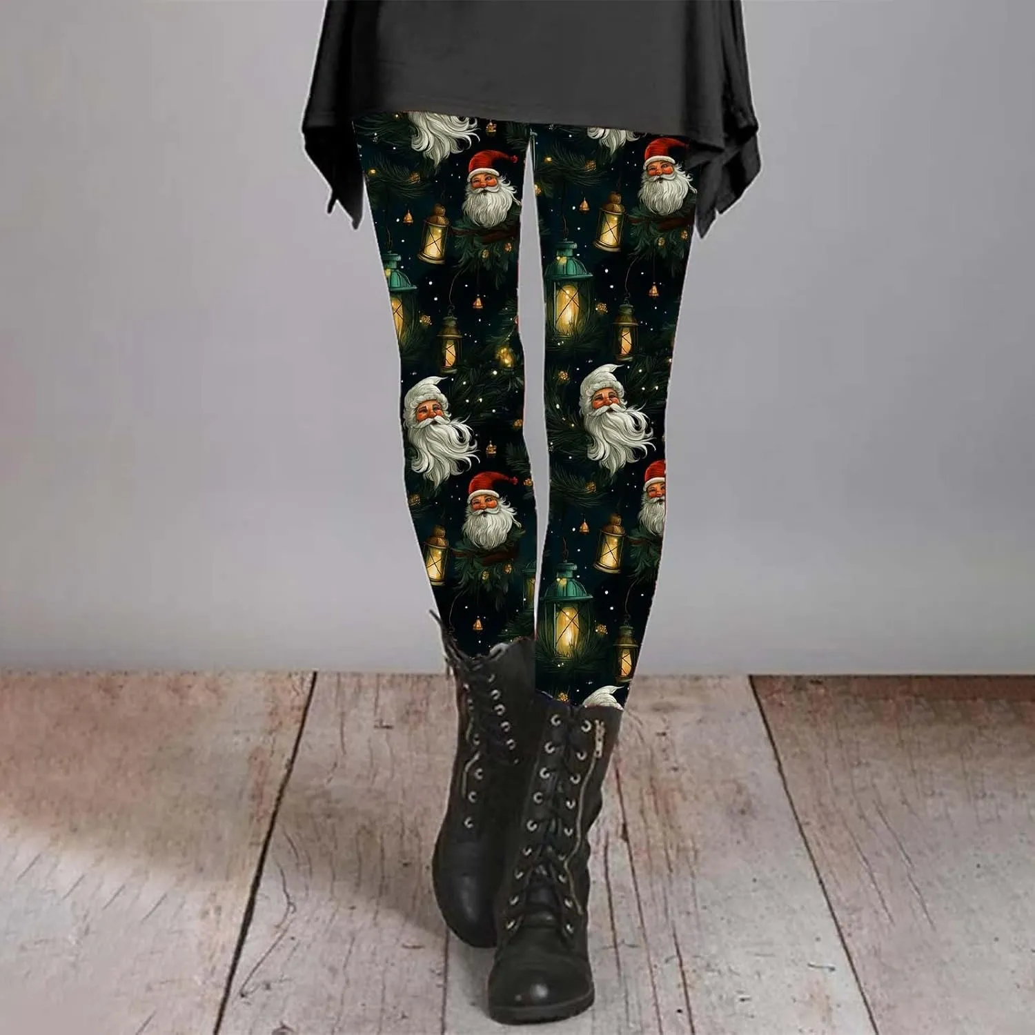 Leggings for Women Winter Leggings Artistic Splash Printed Soft Stretchy Pants Women's Pants Plus Size Snow Lined