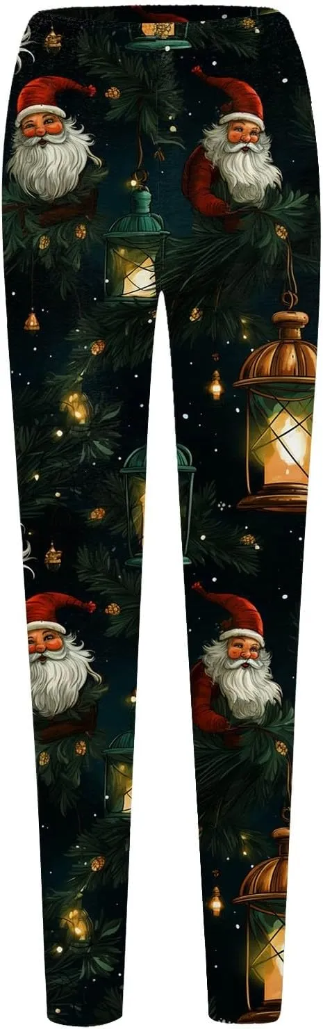 Leggings for Women Winter Leggings Artistic Splash Printed Soft Stretchy Pants Women's Pants Plus Size Snow Lined