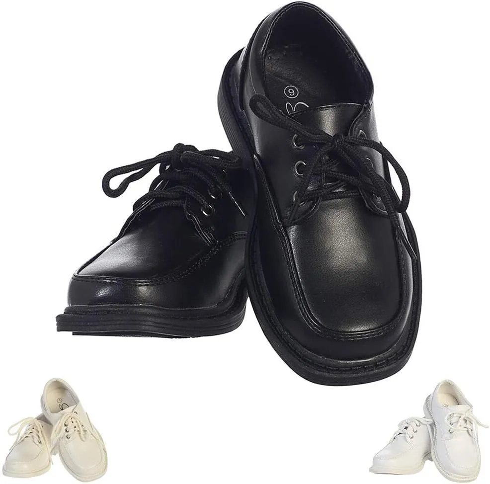 Lito Children's Wear Boys Dress Shoe - Lace Up Communion - Wedding, Graduation, Formal Matte Shoe