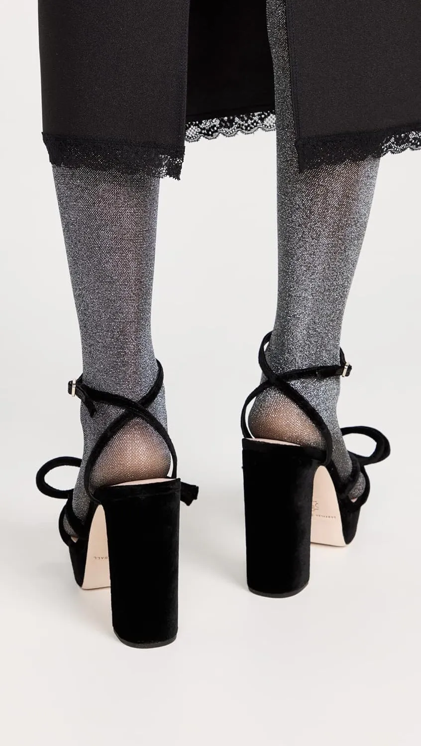 Loeffler Randall Women's Melany Bow Heeled Platform Sandals