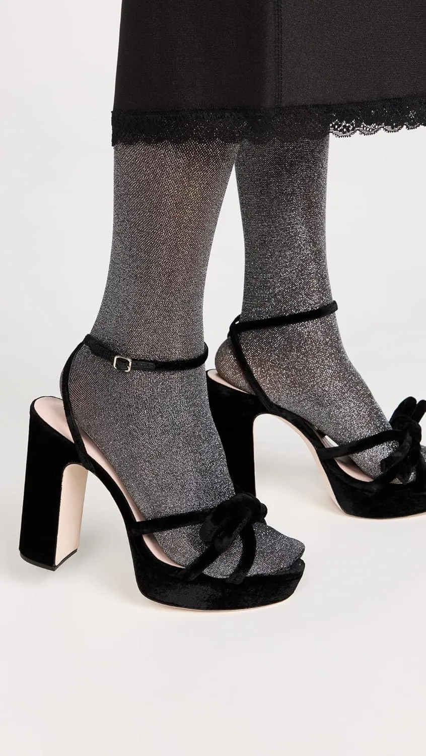 Loeffler Randall Women's Melany Bow Heeled Platform Sandals