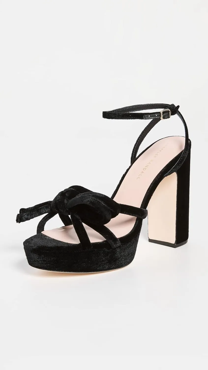 Loeffler Randall Women's Melany Bow Heeled Platform Sandals