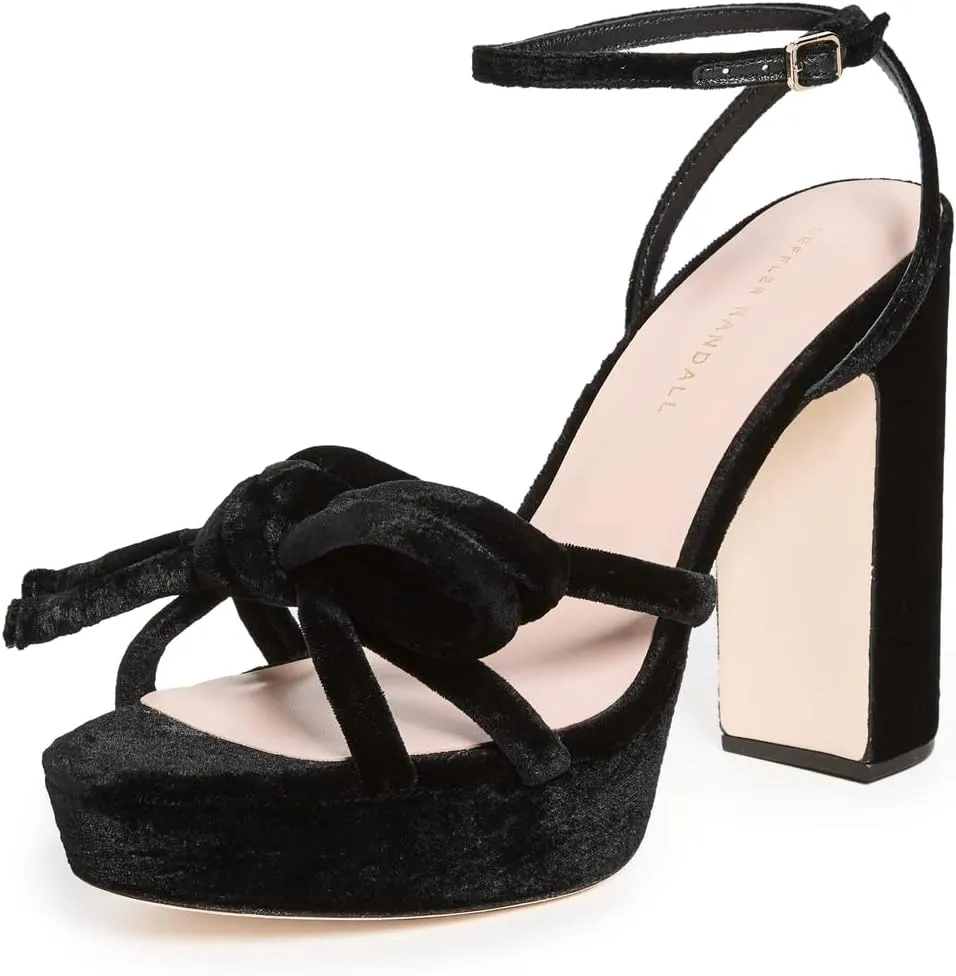 Loeffler Randall Women's Melany Bow Heeled Platform Sandals