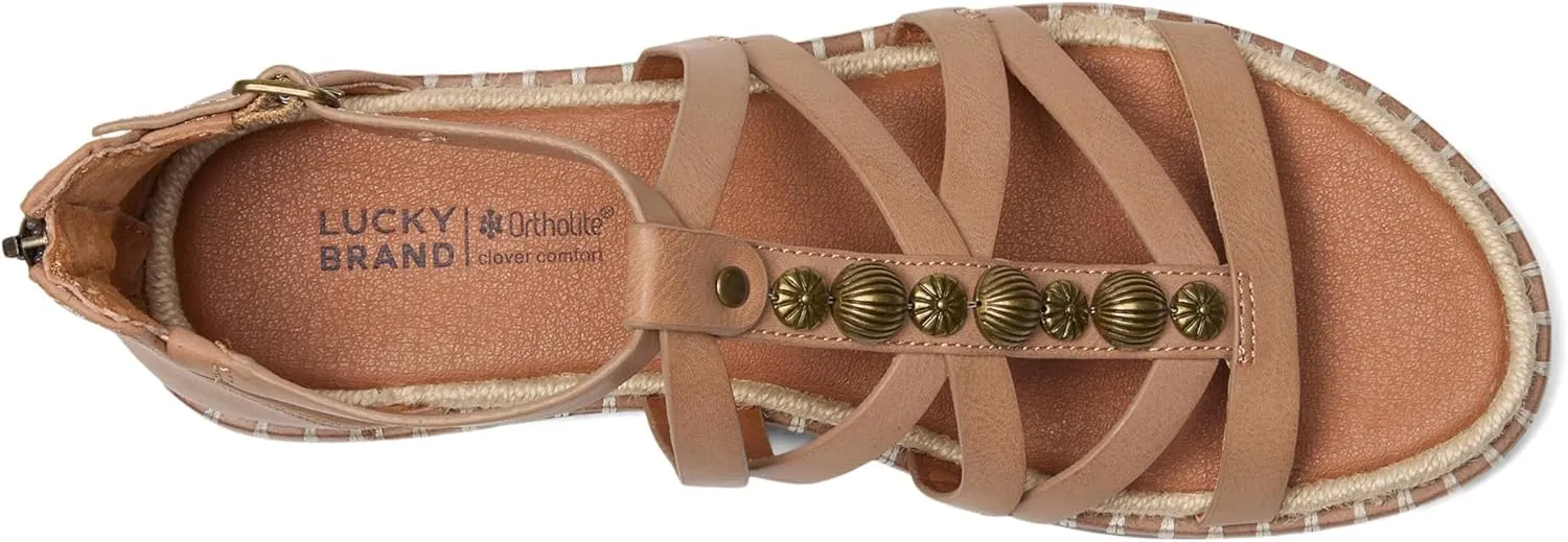 Lucky Brand Women's Korina Beaded Gladiator Sandals Flat