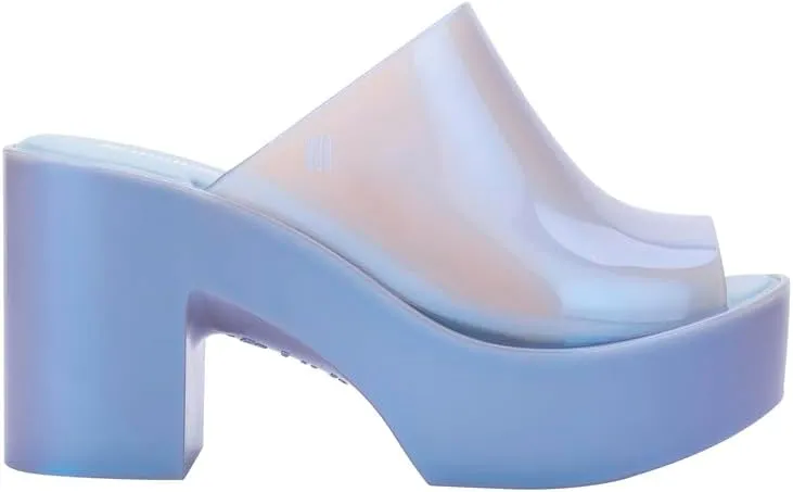 Melissa Mule Heel Collection - Fashion Sandal for Women - Iridescent Comfortable Mule Style - High-Shine Upper with Bubblegum Scent - Chic and Sophisticated