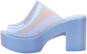 Melissa Mule Heel Collection - Fashion Sandal for Women - Iridescent Comfortable Mule Style - High-Shine Upper with Bubblegum Scent - Chic and Sophisticated