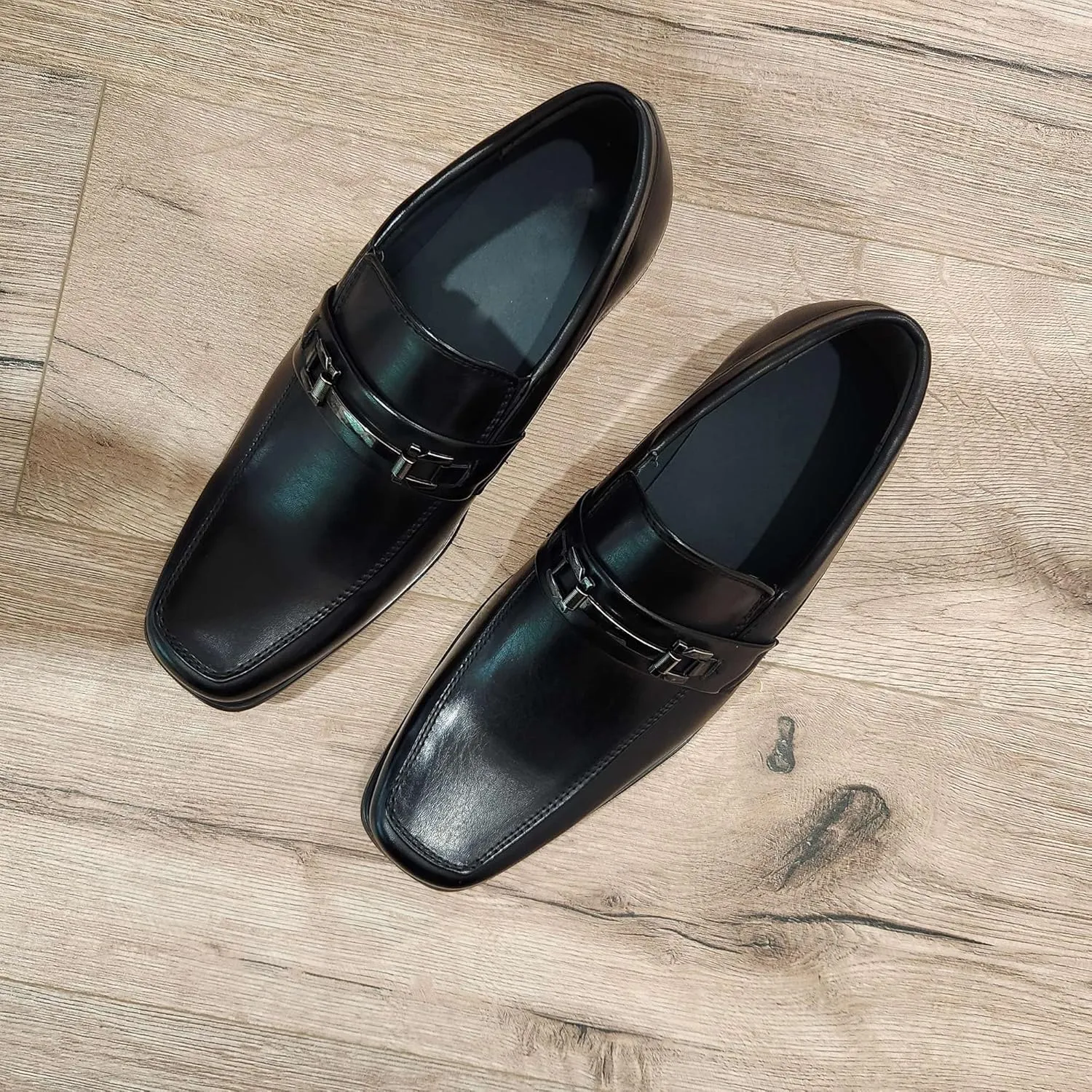 Men's 31192 Classic Square Toe Slip On Moccasin Loafers Dress Shoes