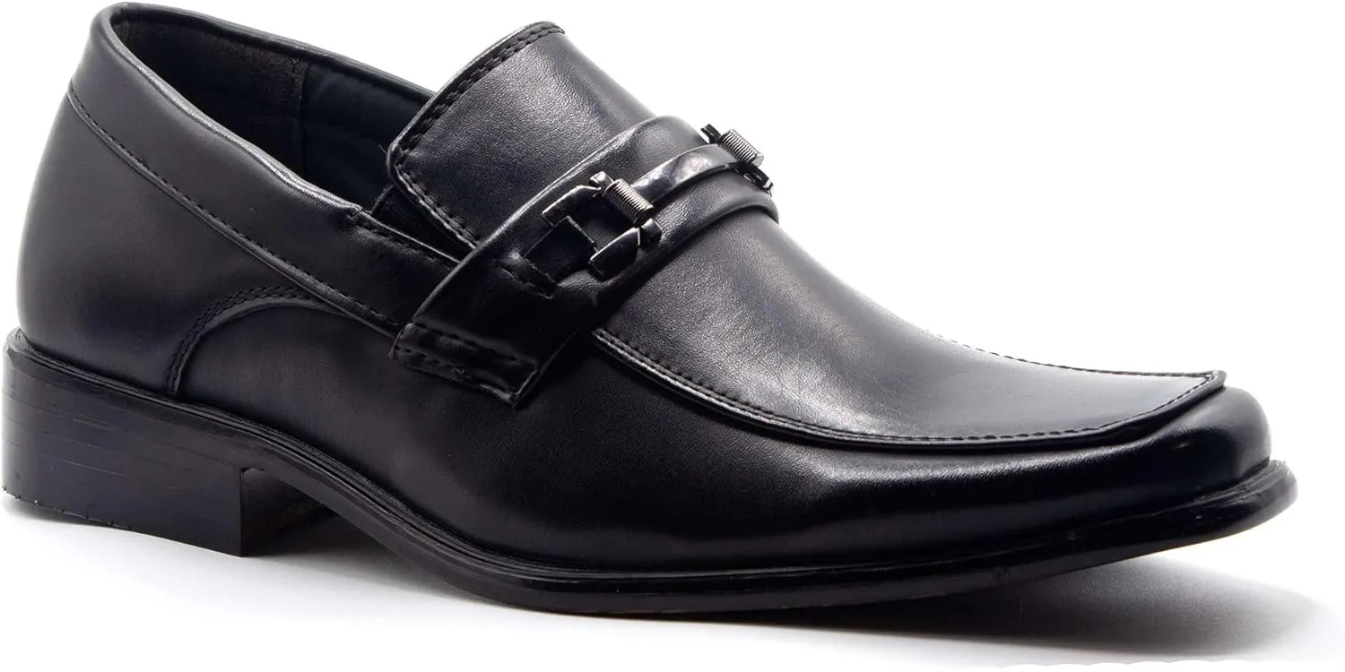 Men's 31192 Classic Square Toe Slip On Moccasin Loafers Dress Shoes