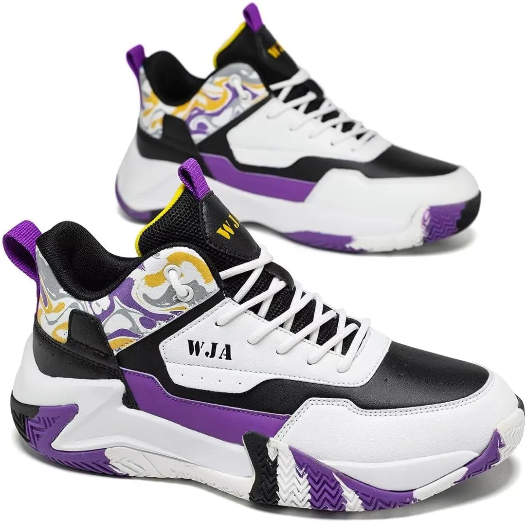 Men's Basketball Shoes Lightweight and Breathable Running Shoes Anti-Slip Outdoor Sports Shoes