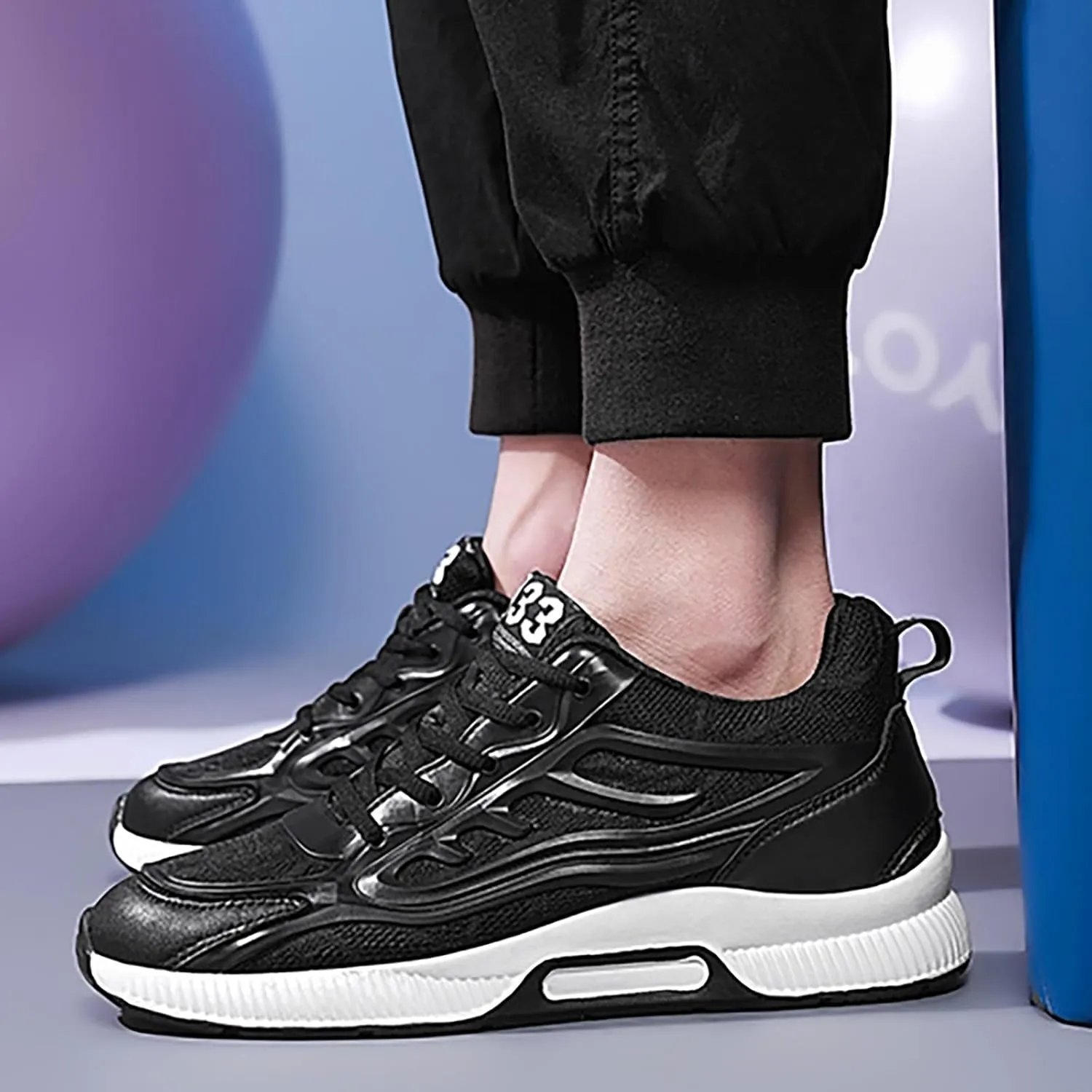 Mens Elevator Sneakers 3 inch Hidden Height Increase Breathable Mesh Lightweight Casual Walking Shoes for Men
