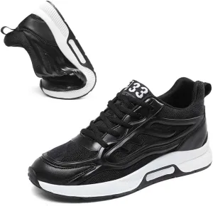 Mens Elevator Sneakers 3 inch Hidden Height Increase Breathable Mesh Lightweight Casual Walking Shoes for Men