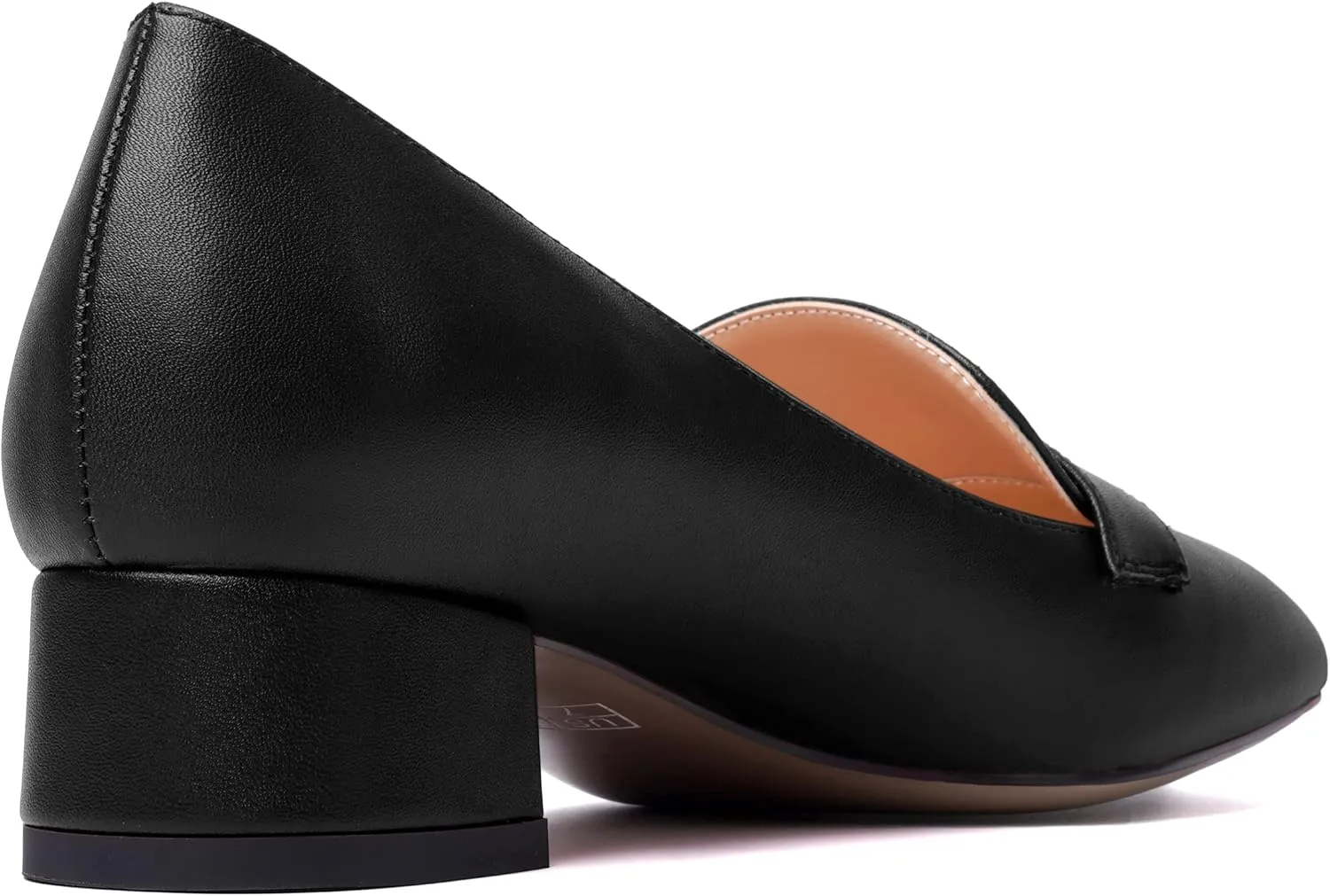 MERRORI Womens Matte Casual Office Slip On Square Toe Chunky Low Heel Loafers Shoes 0.5 Inch