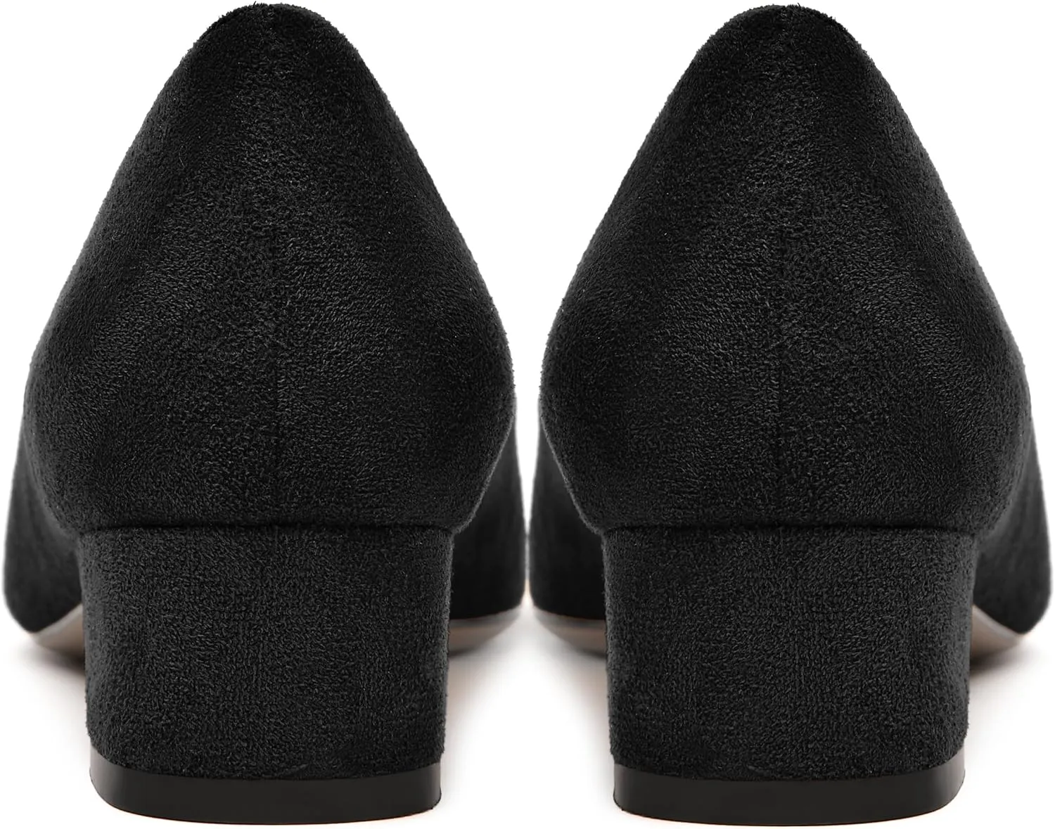 MERRORI Womens Square Toe Suede Casual Slip On Wedding Chunky Low Heel Loafers Shoes 1.5 Inch