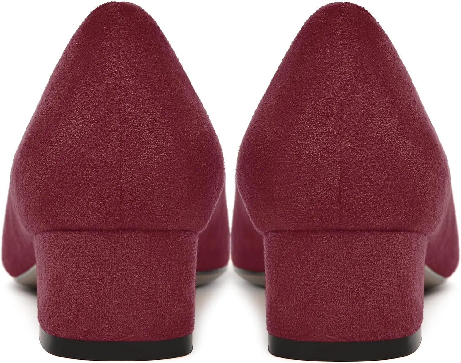 MERRORI Womens Square Toe Suede Casual Slip On Wedding Chunky Low Heel Loafers Shoes 1.5 Inch