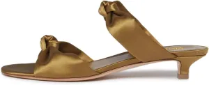 miss left Women Stylish Open Toe Two Knotted Straps Mules Comfoy Low Heel Slip on Summer Casual Daily Slide Sandals Size 4-16 US