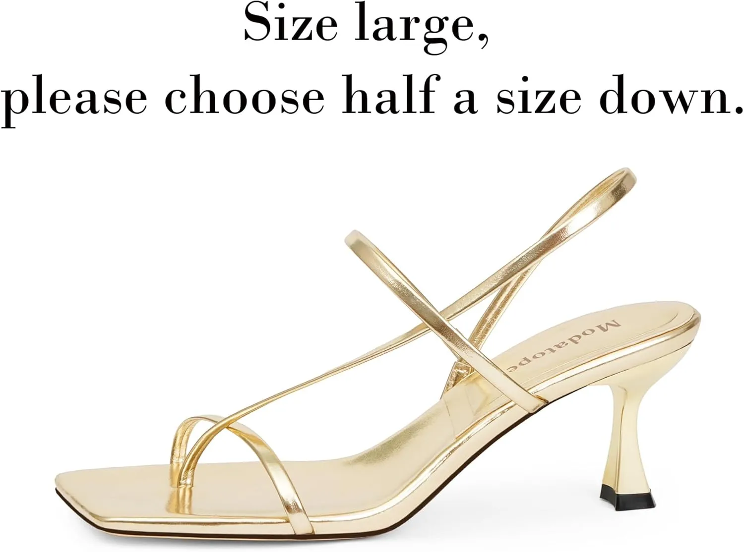 Modatope Womens Kitten Heel Strappy Thong Sandals Square Open Toe Flip Flop Heels