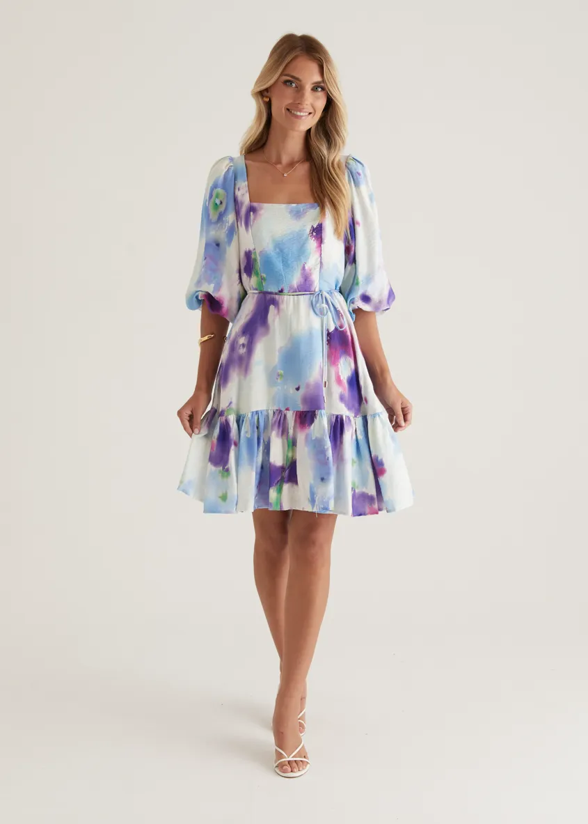 Namisha Dress - Violet Watercolour
