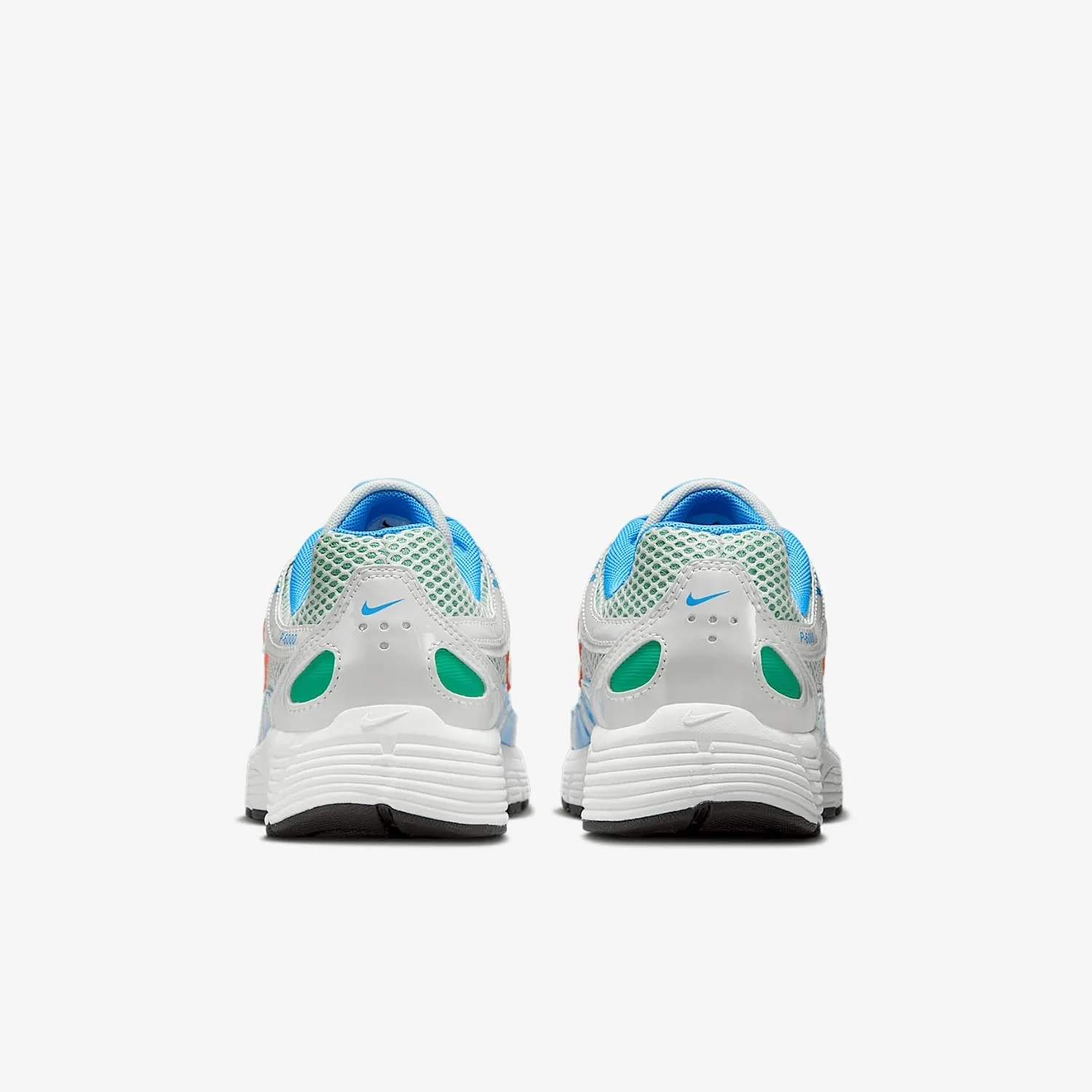 Nike P-6000 Big Kids' (Boys') Shoes (IB7729-121, Summit White/University Blue/Stadium Green/Magic Ember)