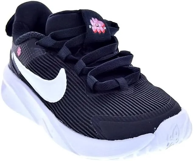 Nike Star Runner 4 NN SE Baby/Toddler Shoes (FJ8078-001, Black/Pink Rise/Picante Red/White)