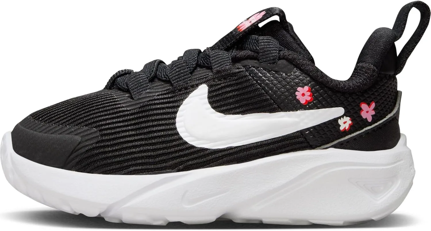 Nike Star Runner 4 NN SE Baby/Toddler Shoes (FJ8078-001, Black/Pink Rise/Picante Red/White)