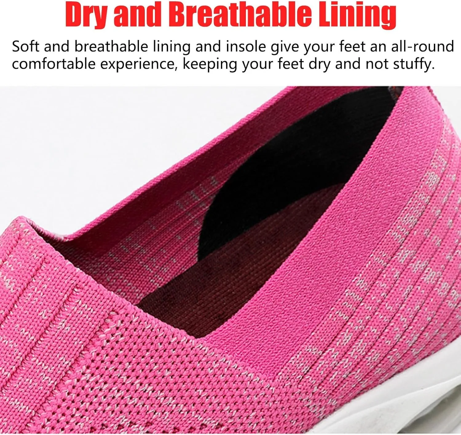 Optigard Women's Mesh Slip On Walking Sneakers with Arch Support Air Cushion Athletic Shoes Casual Comfortable Work Nursing Platform Loafers