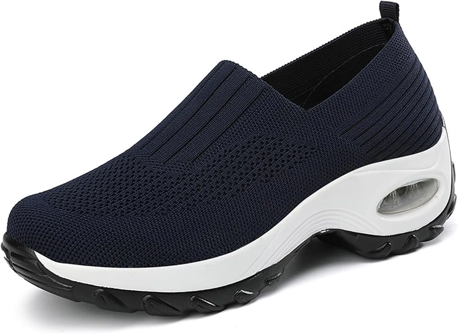 Optigard Women's Mesh Slip On Walking Sneakers with Arch Support Air Cushion Athletic Shoes Casual Comfortable Work Nursing Platform Loafers