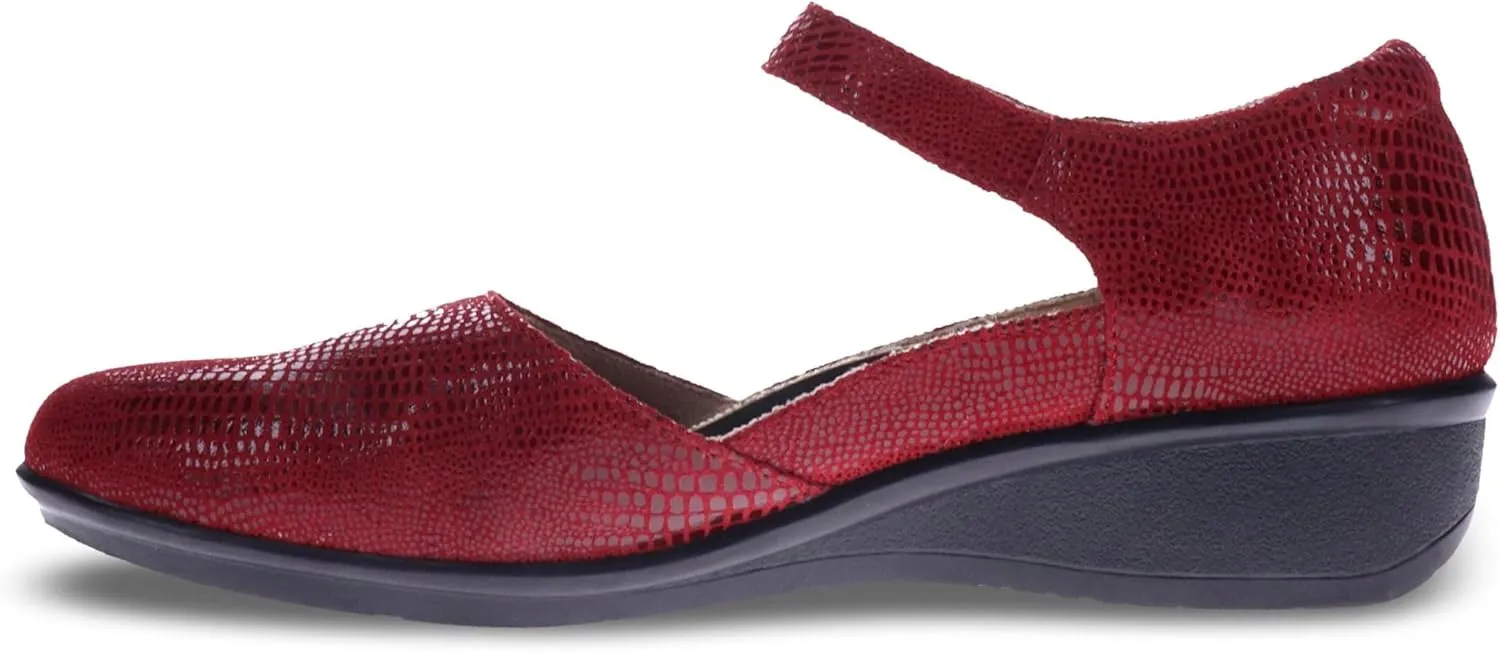 Revere Osaka Mary Jane - Premium Leather - Orthotic-Friendly Removable Insoles - Adjustable Strap - Arch Support - Stylish Wedges for All-Day Comfort