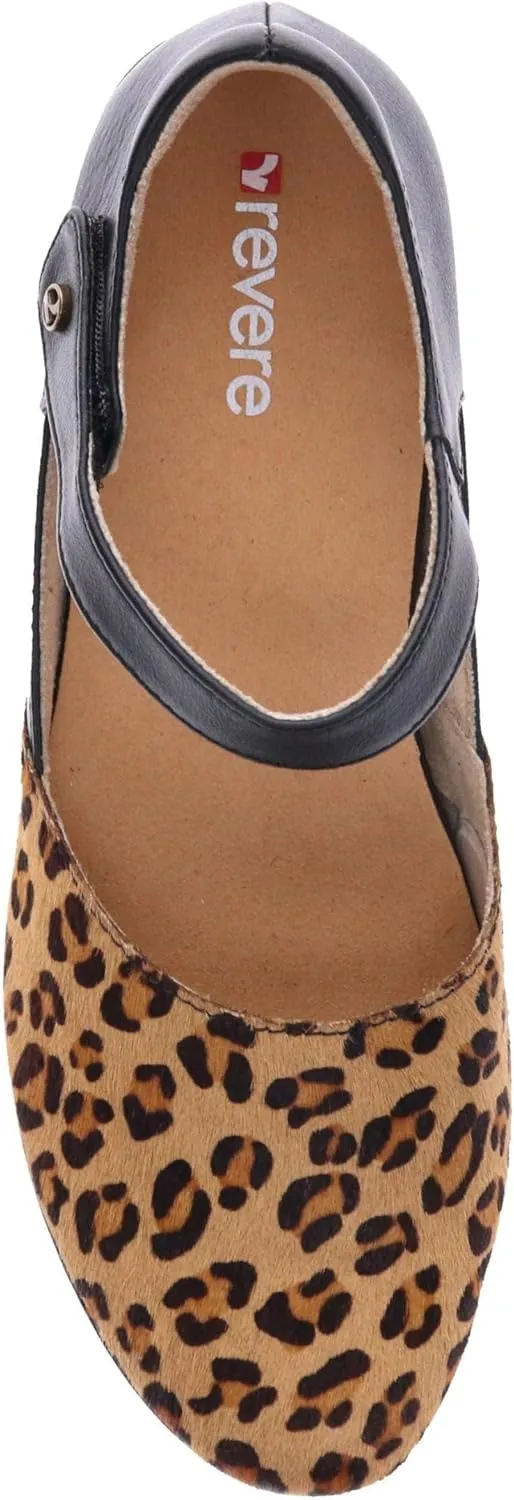 Revere Osaka Mary Jane - Premium Leather - Orthotic-Friendly Removable Insoles - Adjustable Strap - Arch Support - Stylish Wedges for All-Day Comfort