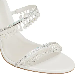Rhinestone Tassel Wrap Around Heels for Women,Women's Colorful Diamonds Twist Around Open Round Toe Lace up Heeled Sandals, Dress Wedding Prom High Heeled Shoes