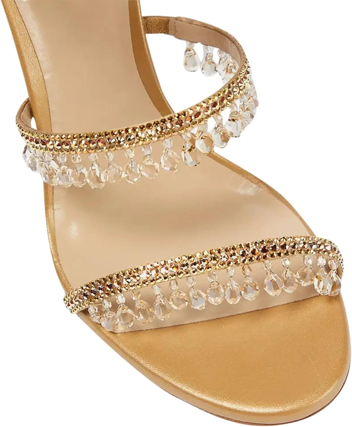 Rhinestone Tassel Wrap Around Stiletto Heels for Women Open Round Toe Lace Up Heeled Sandals Colorful Crystals Twist Prom Shoes