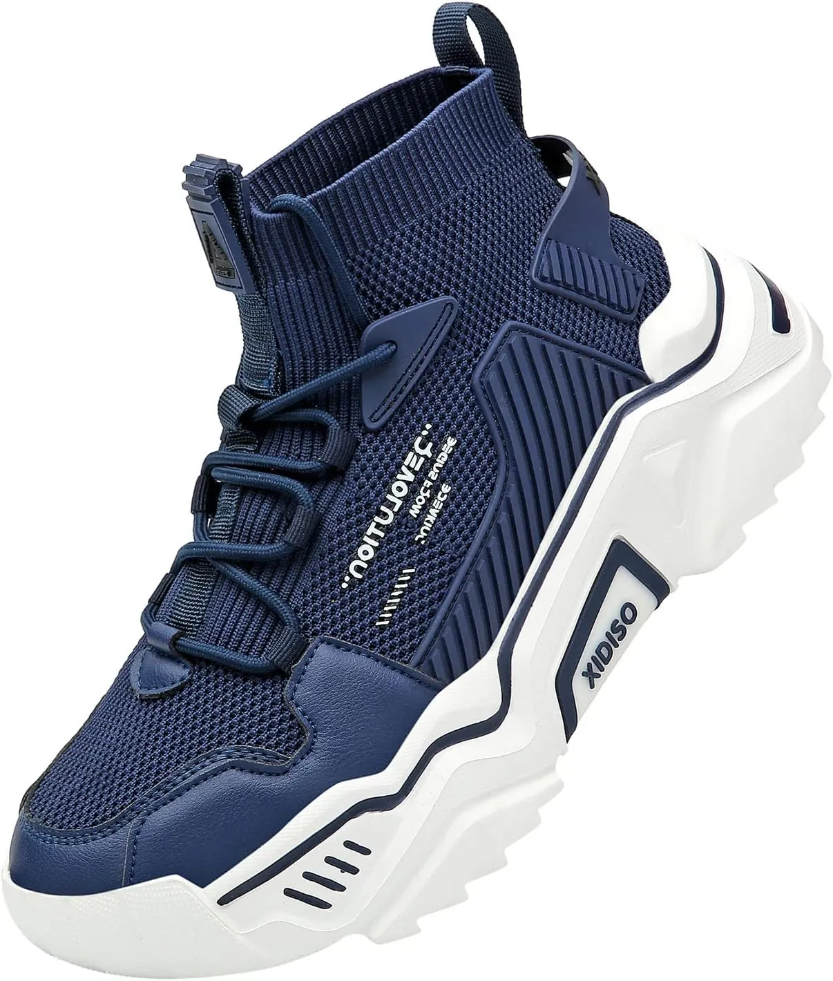 SANNAX Fashion Shoes for Mens High Top Casual Walking Shoes Non Slip Breathable Mesh Lightweight Sneakers