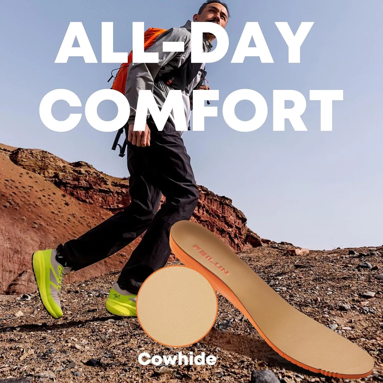 Shoe Inserts for Men and Womem Sport Shoe Insoles Memory Foam Insoles Excellent Shock Absorption and Cushioning for Feet Relief, Comfortable Insoles for All Day Energy in Running, Walking, and Work