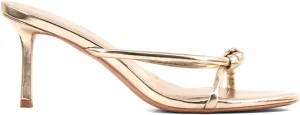 Shu Shop Womens Heidi Metallic Evening Dress Sandals Mid Heel 2-3" - Gold