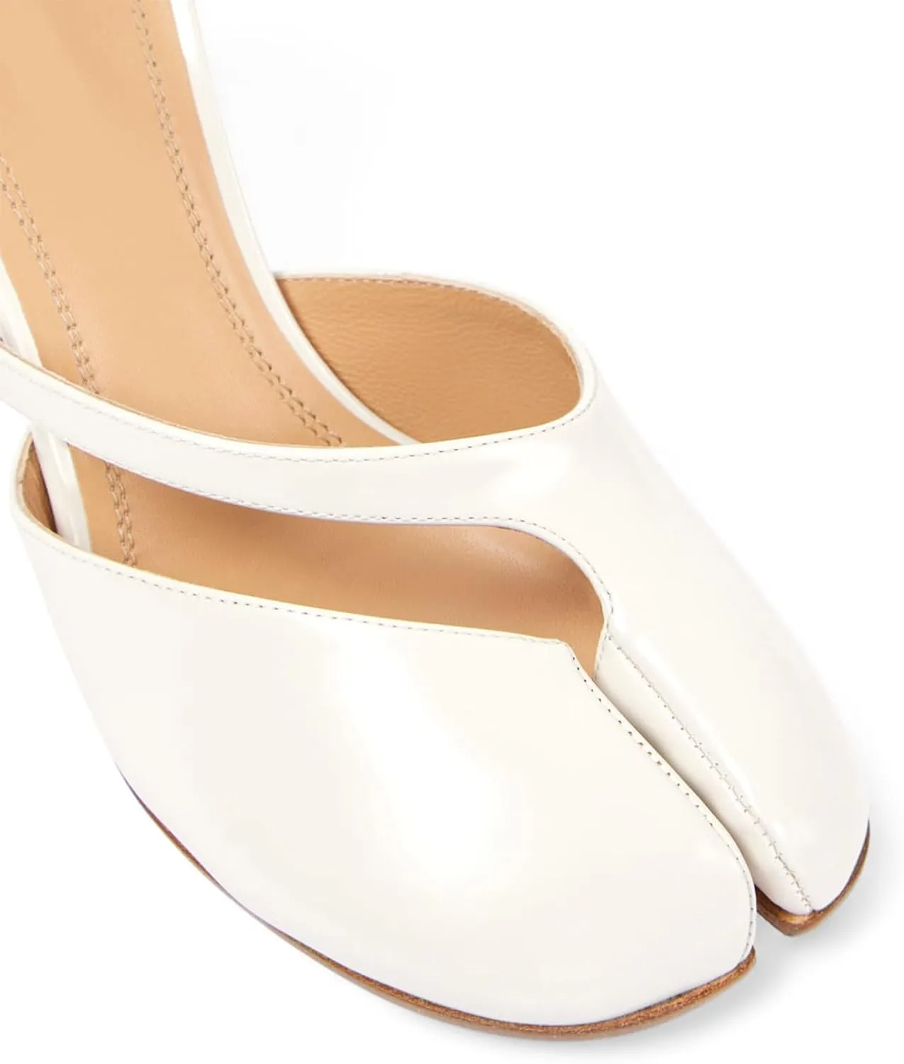 Slingback Block Heel Closed Split-Toe Pumps for Women Ankle Strap Square Toe Dress Sandals Shoes