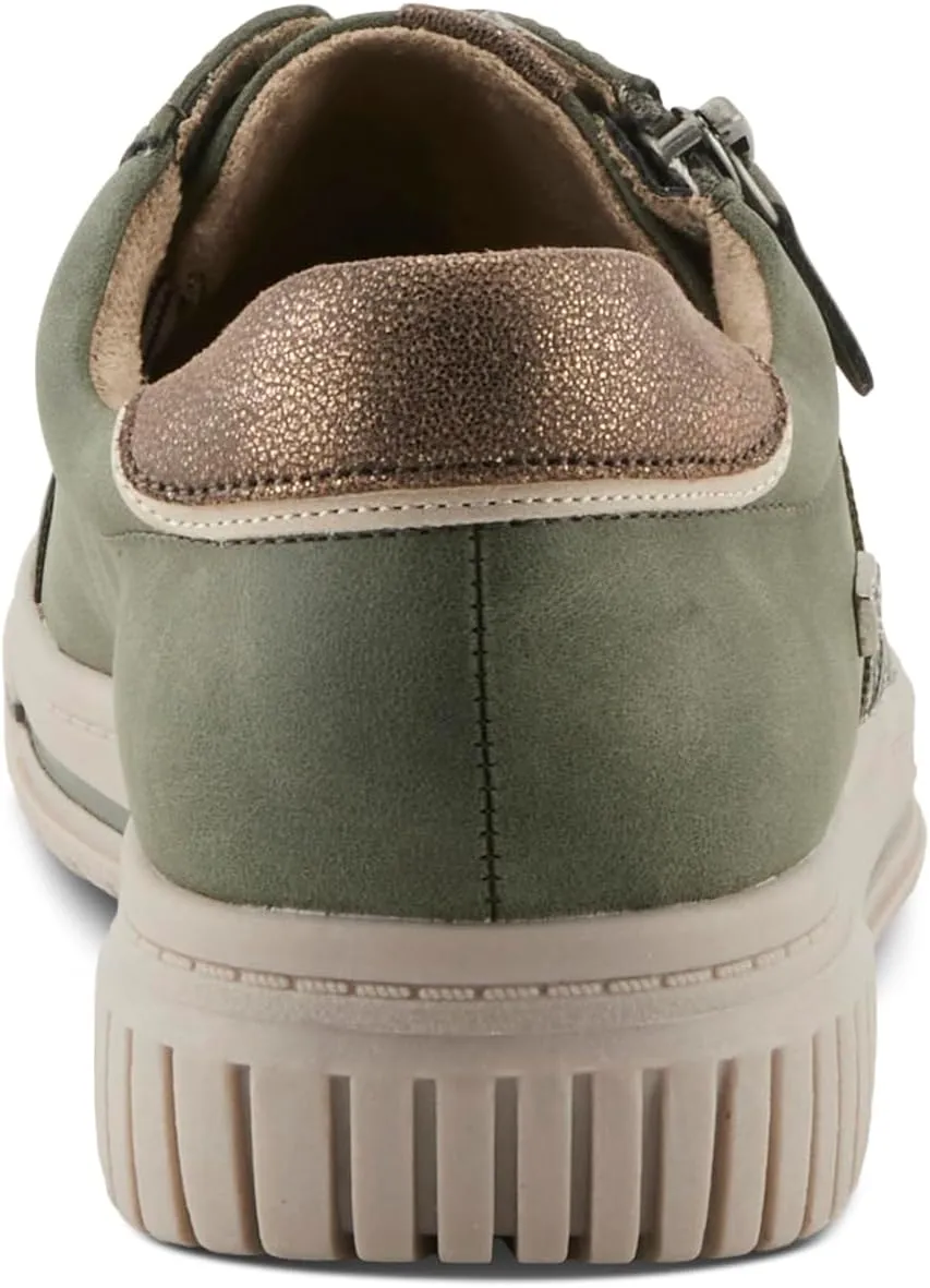 Spring Step Women's Jamia Relife Sneakers with Dual Closure, Plush Lining, and Shock Absorbing Design