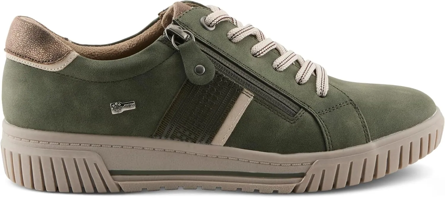 Spring Step Women's Jamia Relife Sneakers with Dual Closure, Plush Lining, and Shock Absorbing Design