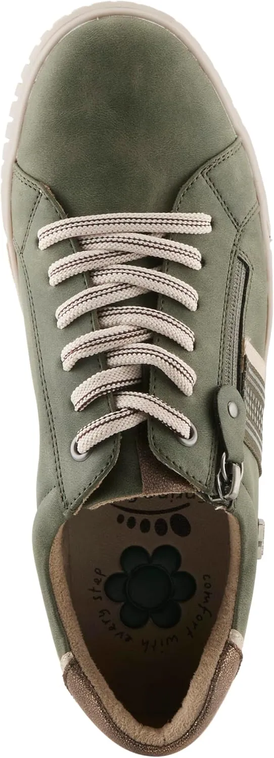 Spring Step Women's Jamia Relife Sneakers with Dual Closure, Plush Lining, and Shock Absorbing Design