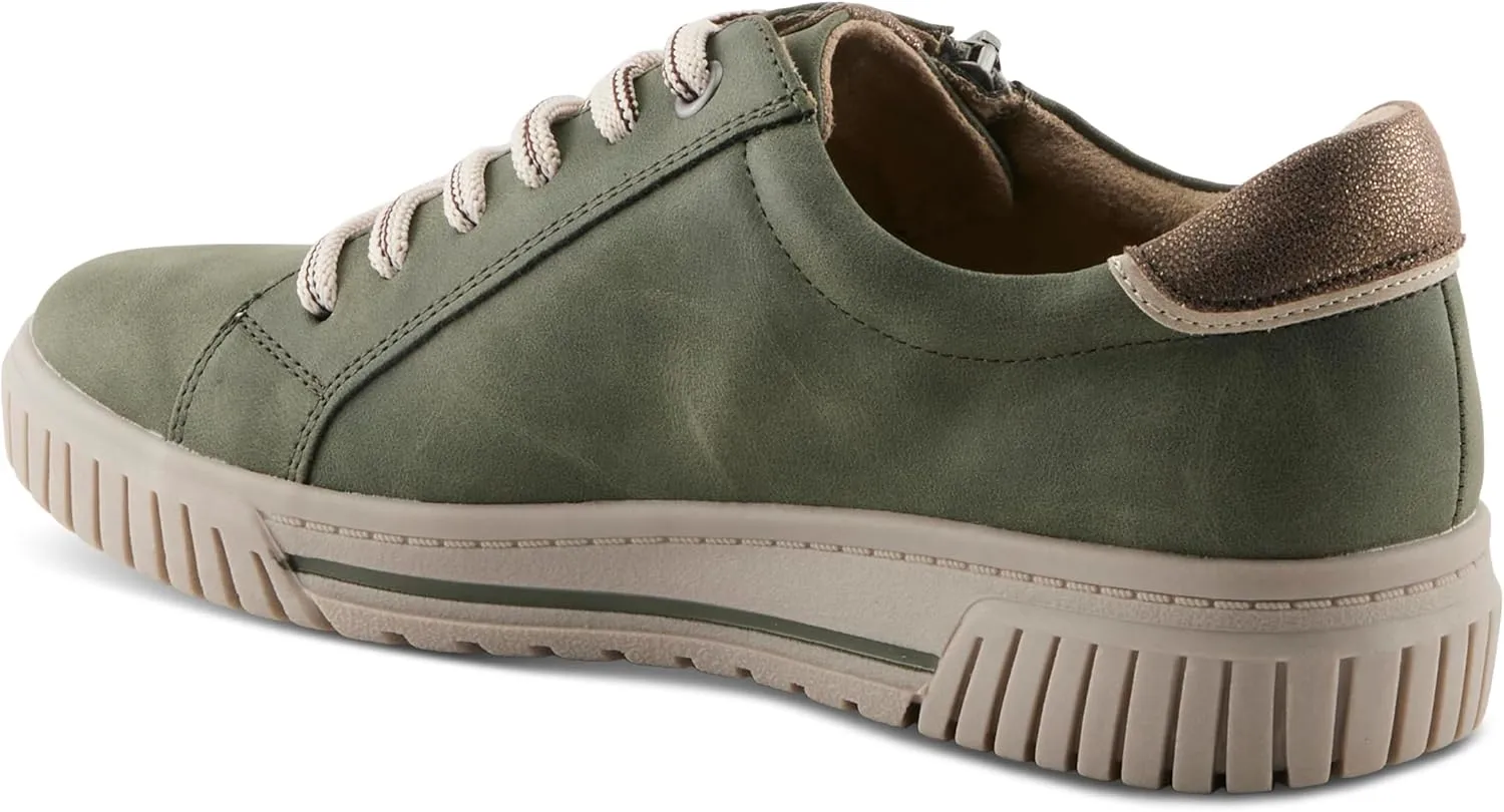 Spring Step Women's Jamia Relife Sneakers with Dual Closure, Plush Lining, and Shock Absorbing Design