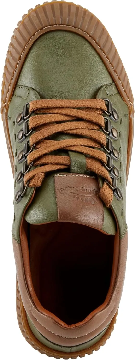 Spring Step Women's LAZARLO Sneakers with Soft Leather, Chunky Sole, and Removable Insoles