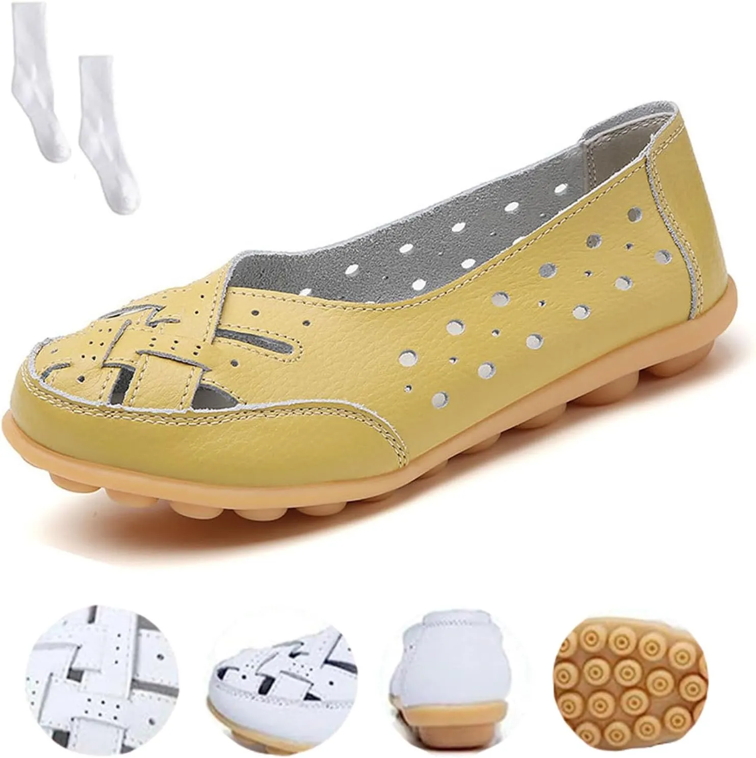 Stylendy Orthopedic Loafers, Orthopedic Loafers for Women, Comfortable Casual Leather Slip Ons