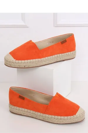 Tangerine Orange Eco-Suede Espadrilles with Braided Jute Platform
