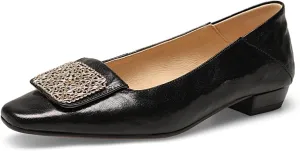 TinCus Genuine Leather Handmade Square Toe Women's Comfortable Flat Loafers Shoes