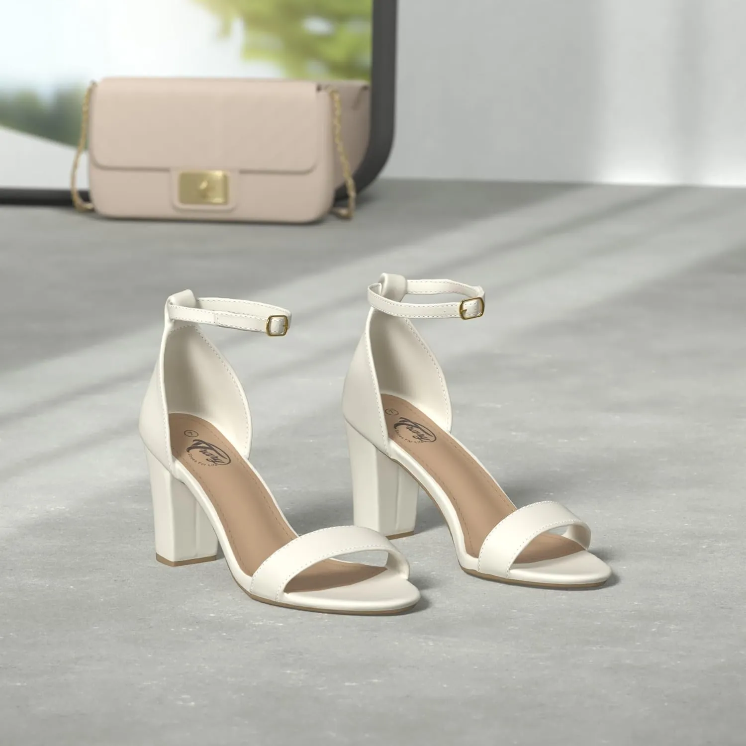 Trary Wedding Shoes for Bride, Heels for Women, Rubber Sole and Insole Provide Excellent Cushion