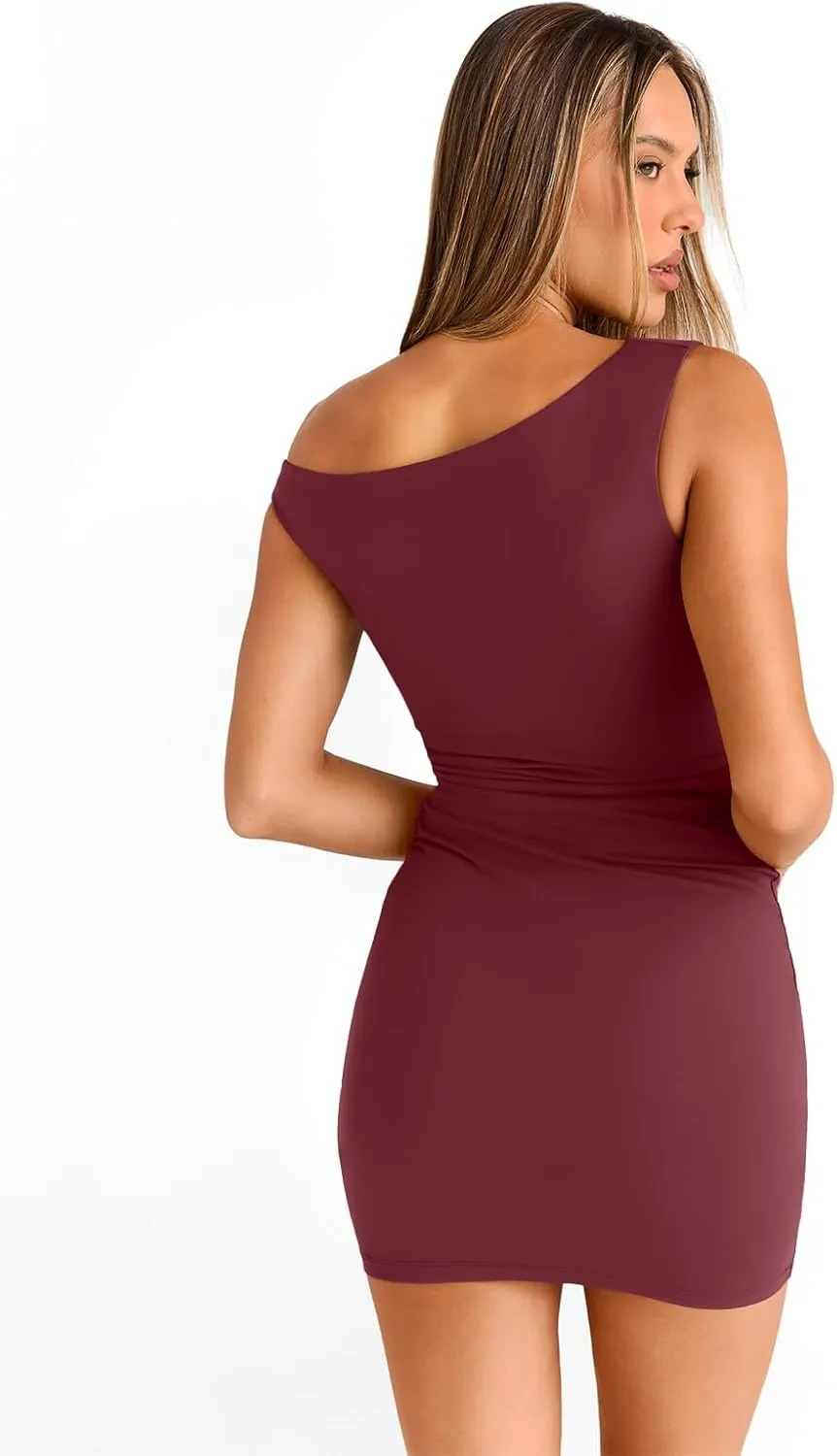 Trendy Queen Womens Mini Summer Dresses 2025 Going Out Off The Shoulder Bodycon Sexy Party Club Spring Fashion Outfits