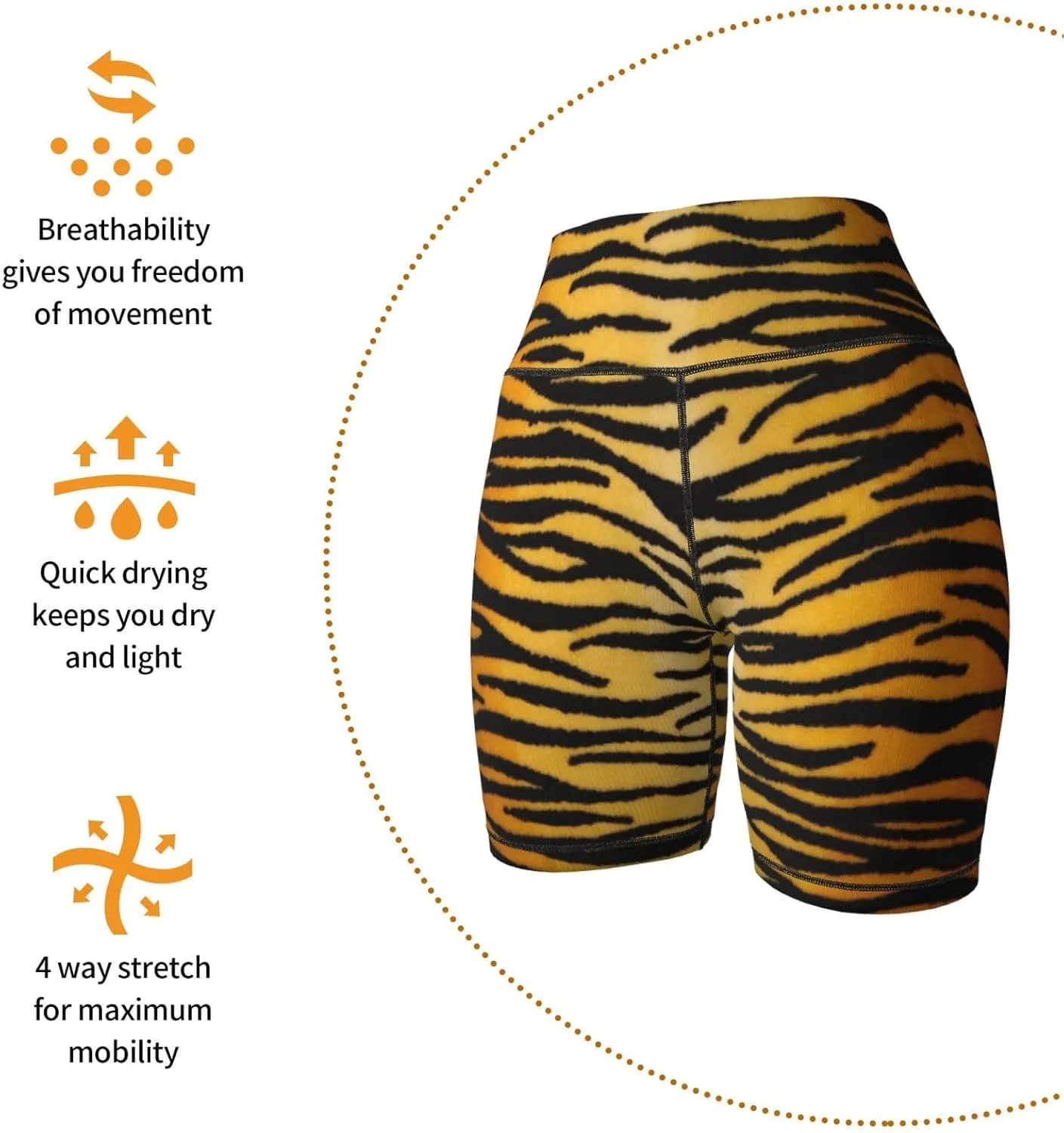 Tropical Leave Flower Butterfly Women's High Waist Yoga Shorts Biker Shorts Workout Athletic Running Hiking Gym