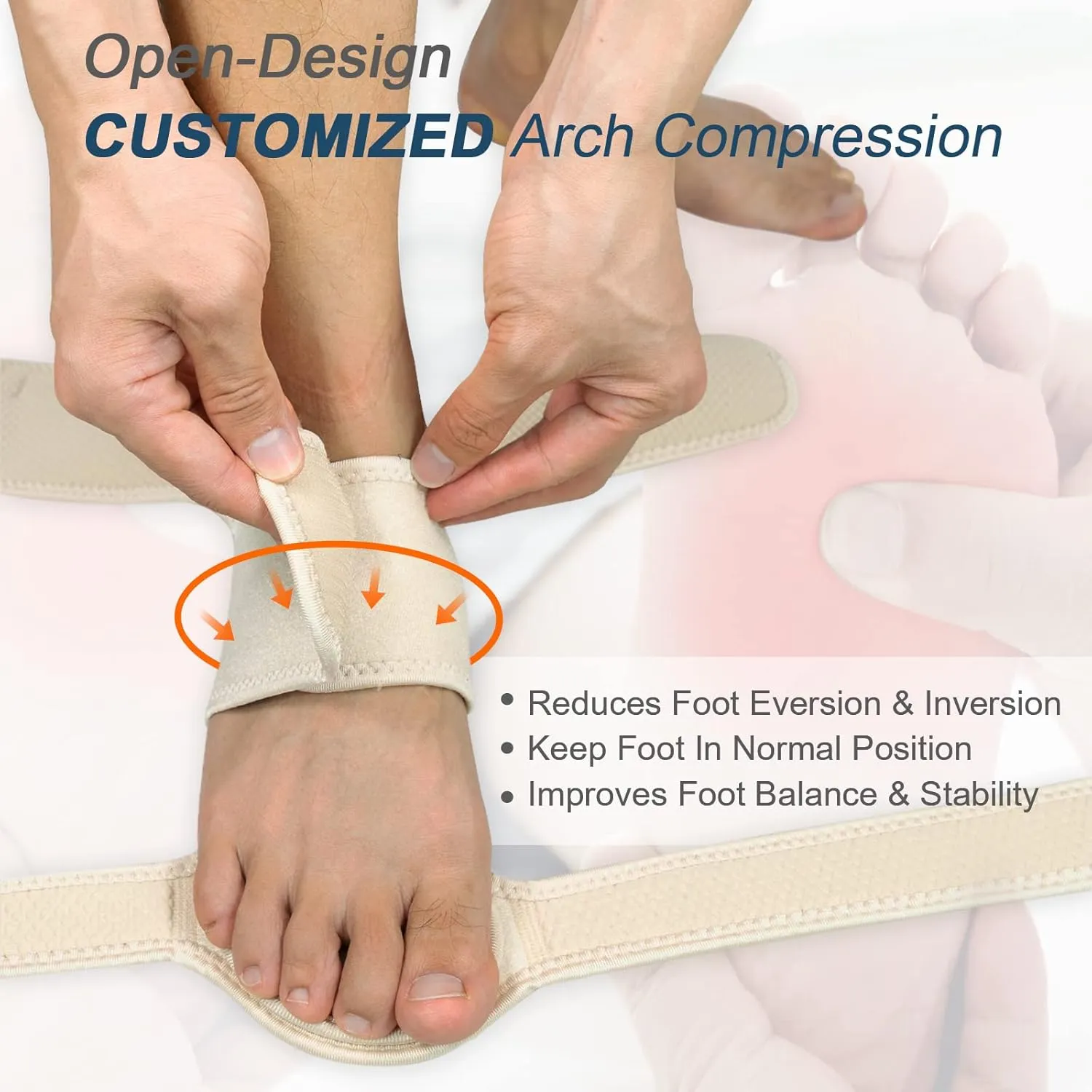 Upgraded Drop Foot Brace for Walking with Shoes - Dual Forefoot Support Plates Adjustable Soft AFO, Foot Drop, TBI, ALS, MS, Bone Fracture, Fits Women & Men FSA/HSA (Beige Right, L/XL)